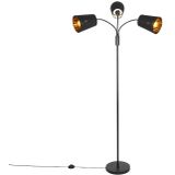 Moderne vloerlamp zwart 3-lichts - Carmen