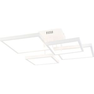 QAZQA lejo - Design LED Dimbare Plafondlamp met Dimmer - 4 lichts - L 52.5 cm - Wit - Woonkamers-sSlaapkamers-sKeuken