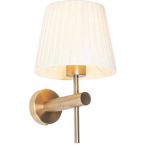 QAZQA pluk - Moderne Wandlamp voor binnen - 1 lichts - D 22 cm - Brons - Woonkamer | Slaapkamer