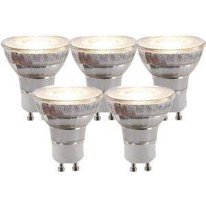 Set van 5 GU10 3-staps dimbare LED lampen 5W 300 lm 2700K