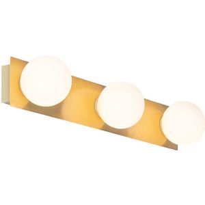 QAZQA cederic - Moderne Wandlamp voor binnen voor badkamer - 3 lichts - D 104 mm - Goud/messing -