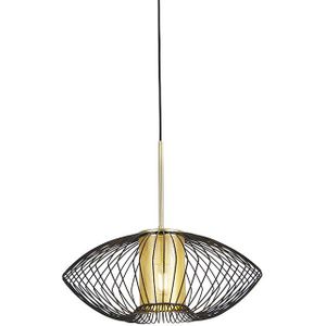 Design hanglamp goud met zwart 50 cm - Dobrado