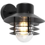 Moderne buitenwandlamp zwart IP44 - Prato Down