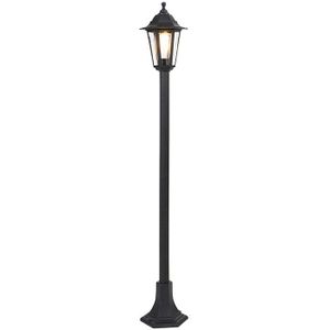 QAZQA new haven - Klassieke Vloerlamp | Staande Lamp - 1 lichts - H 1220 mm - Zwart - Buitenverlichting