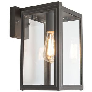 Industriële buiten wandlamp grijs IP44 - Sutton down