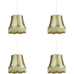 Set van 4 retro hanglampen groen 45 cm - Granny