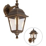 QAZQA capital - Klassieke Wandlamp voor buiten - 1 lichts - D 197 mm - Goud/messing - Buitenverlichting