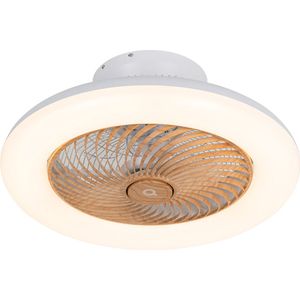 Plafondventilator hout incl. LED met afstandsbediening - Clima