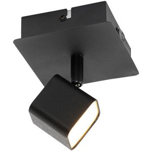 Moderne wandlamp zwart incl. LED met schakelaar - Nola
