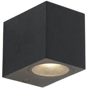 QAZQA baleno - Moderne Wandlamp voor buiten - 1 lichts - D 90 mm - Zwart - Buitenverlichting