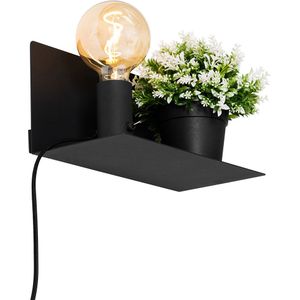 Moderne wandlamp zwart magnetisch verstelbaar - Muro