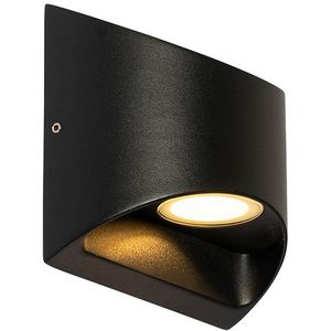 Moderne buiten wandlamp zwart incl. LED 2-lichts IP54 - Mal