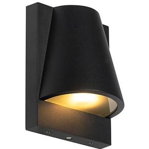 Buiten wandlamp zwart IP44 met schemerschakelaar - Femke