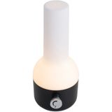 Buiten - Tafellamp - Zwart - Wit - Oplaadbaar - Inclusief Dimmer