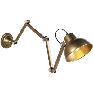 Industriële wandlamp messing verstelbaar - Avon