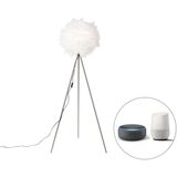 Smart romantische vloerlamp wit incl. Wifi A60 - Feather