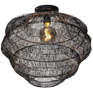 Oosterse plafondlamp zwart 45 cm - Vadi