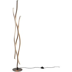 Design vloerlamp zwart met zilver incl. LED dimbaar - Blaze