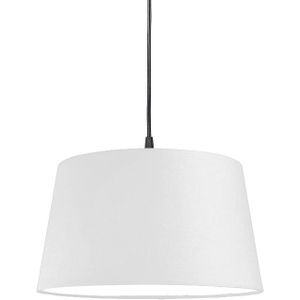 Moderne hanglamp zwart met witte kap 45 cm - Pendel