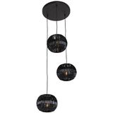 Moderne hanglamp zwart 3-lichts - Zoë