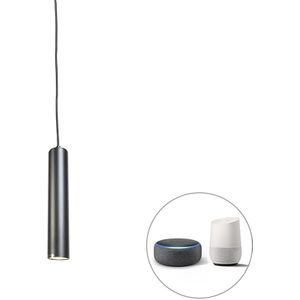 Smart design hanglamp zwart incl. wifi GU10 lichtbron - Tuba Small