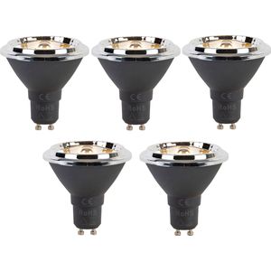 Set van 5 GU10 dimbare LED lamp AR70 6W 450 lm 2700K