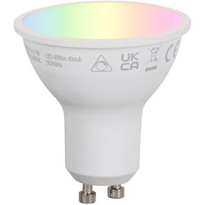Smart GU10 50mm dimbare LED lamp opaal RGBW 4.7W 400 lm 2700-6500K