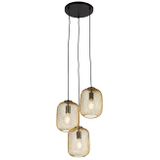 Art Deco hanglamp goud 45 cm 3-lichts - Bliss Mesh