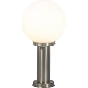 Moderne buitenlamp paal staal RVS 50 cm - Sfera