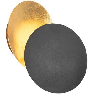 Smart wandlamp zwart met goud incl. Wifi G9 - Sunrise