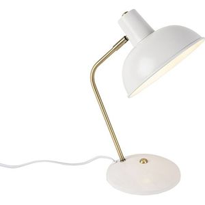 QAZQA milou - Moderne Bureaulamp - 1 lichts - H 380 mm - Wit - Woonkamer | Slaapkamer | Keuken