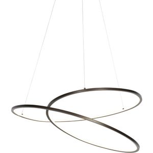 Design hanglamp brons 72 cm incl. LED 3-staps dimbaar - Rowan