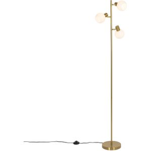 QAZQA anouk - Art Deco Vloerlamps-sStaande Lamp - 3 lichts - H 150 cm - Goud - Woonkamers-sSlaapkamers-sKeuken