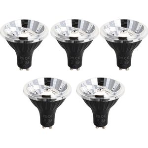 Set van 5 GU10 3-staps dimbaar LED lamp 70mm 6.5W 600 lm 3000K