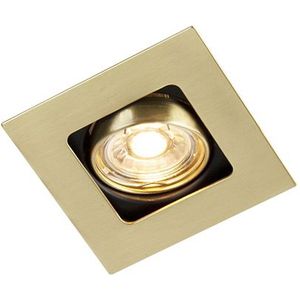 QAZQA artemis - Art Deco Inbouwspot - 1 lichts - L 100 mm - Zwart Goud - Woonkamers-sSlaapkamers-sKeuken