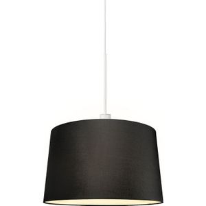 Moderne hanglamp wit met kap 45 cm zwart - Combi 1