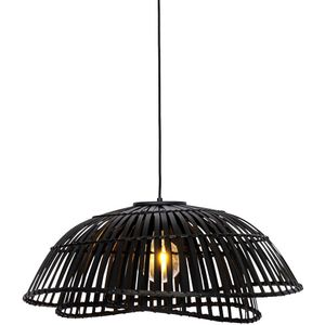 Oosterse hanglamp zwart bamboe 62 cm - Pua