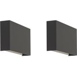 Set van 2 moderne wandlampen zwart - Otan