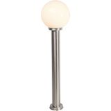 Moderne buitenlamp paal staal RVS 100 cm - Sfera