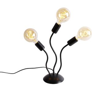 QAZQA wimme - Design Tafellamp - 3 lichts - H 41.5 cm - Zwart - Woonkamers-sSlaapkamers-sKeuken