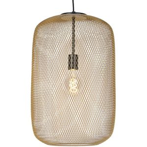 Moderne zwart met gouden hanglamp - Bliss Mesh