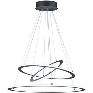 Hanglamp grijs incl. LED 3-staps dimbaar 3-lichts - Tijn