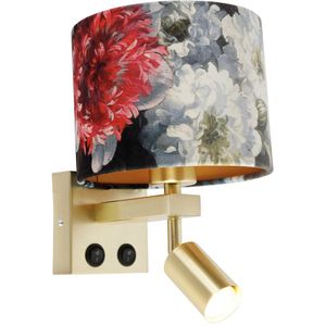 QAZQA Brescia Combi - Moderne Wandlamp Voor Binnen - 1 Lichts - D 22 cm - Blauw