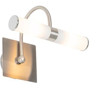 Klassieke badkamer wandlamp staal IP44 2-lichts - Bath Arc