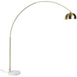 QAZQA Xxl - Moderne Booglamp - Vloerlamp - Staande Lamp - 1 Lichts - H 2690 Mm - Goud/Messing