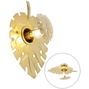 Design wandlamp antiek goud - Carballo