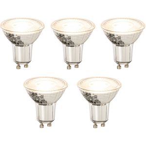 Set van 5 GU10 dimbare LED lamp 8W 650 lm 2700K