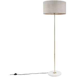 QAZQA Kaso - Moderne Vloerlamp - Staande Lamp - 1 Lichts - H 1650 Mm - Grijs