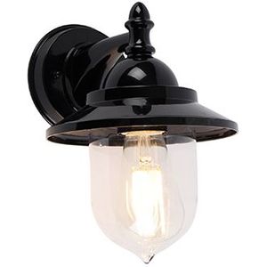 QAZQA oxford - Moderne Wandlamp voor buiten - 1 lichts - Ø 15.1 cm - Zwart - Buitenverlichting