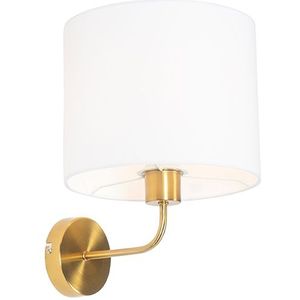 QAZQA Cas - Klassieke Wandlamp Voor Binnen - 1 Lichts - D 27 cm - Wit